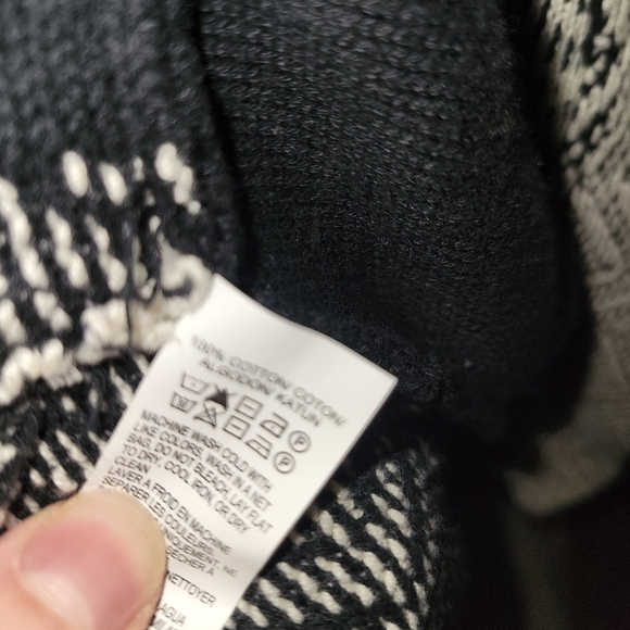 Lucky Brand Grey Black and White Oversized Sweater Cardigan - Picture 4 of 7